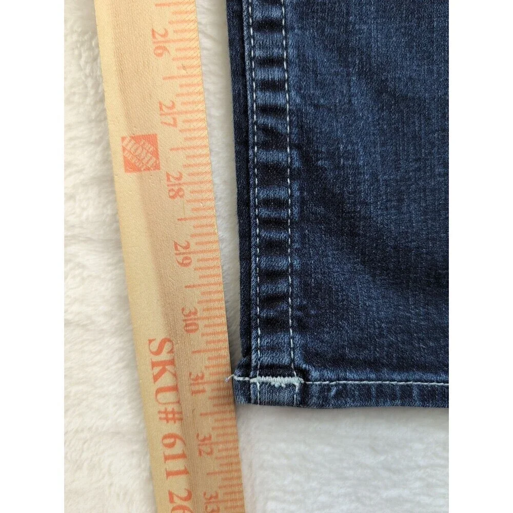 True Religion World Tour Skinny Jeans Womens 26 Blue Mid Rise Stretch Denim
